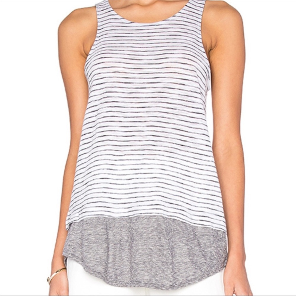Vince Optic white/black tank top.